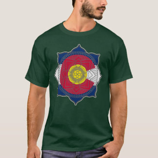 Lotus Mandala Colorado Flags 051925 24 Oversized T-Shirt
