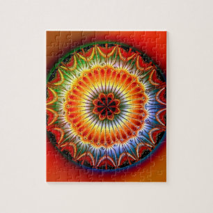 Lotus Mandala Fractal Jigsaw Puzzle