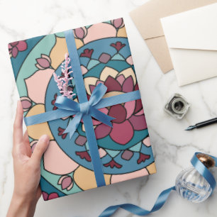 Lotus Mandala Lotus Flower Floral Wrapping Paper