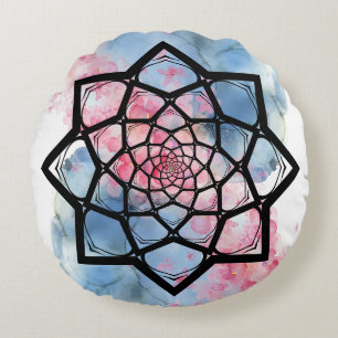 Lotus Mandala Round Cushion