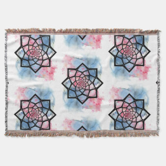 Lotus Mandala Throw Blanket