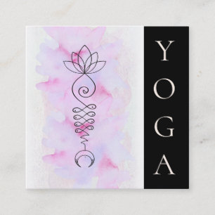 *~* Lotus Moon Energy Healer Massage Reiki Yoga Square Business Card