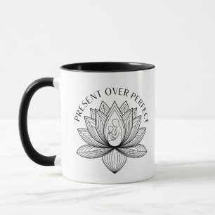 Lotus Mother Child Present Mantra Art Mug