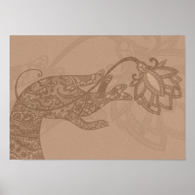 Lotus Mudra Mehndi small poster (Front)