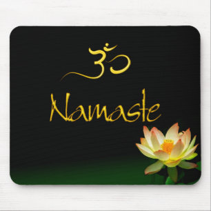 Lotus Namaste mousepad with om