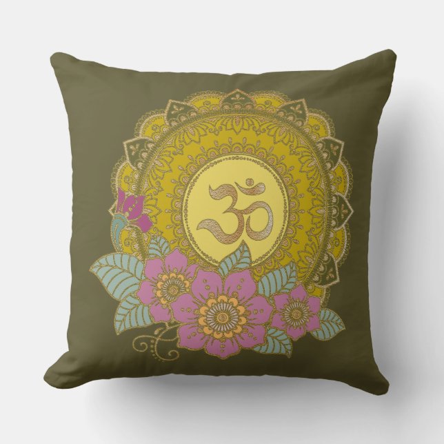 Lotus Of The OM - Pillow (Front)