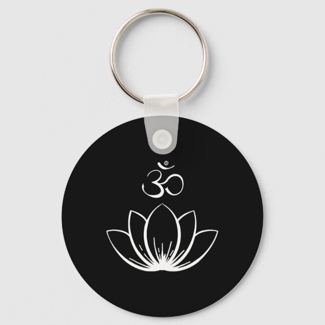 Lotus Ohm. Om Mandala  Key Ring (Front)