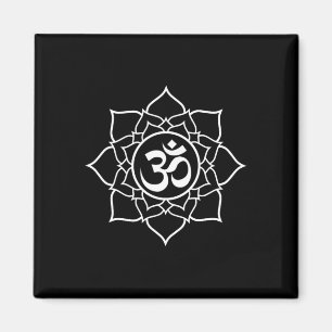 Lotus Ohm Om Symbol Yoga Beginners Meditation Desi Magnet