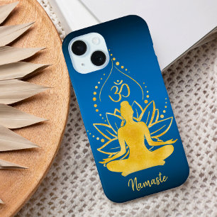 Lotus & Om – Personalised Name Minimalist iPhone 15 Case