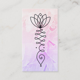 *~* Lotus Pastel  Peony Healer Massage Yoga Reiki Business Card