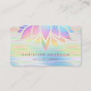 lotus pastel rainbow design business card