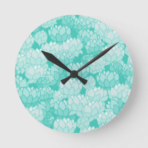 Lotus pattern 2 round clock