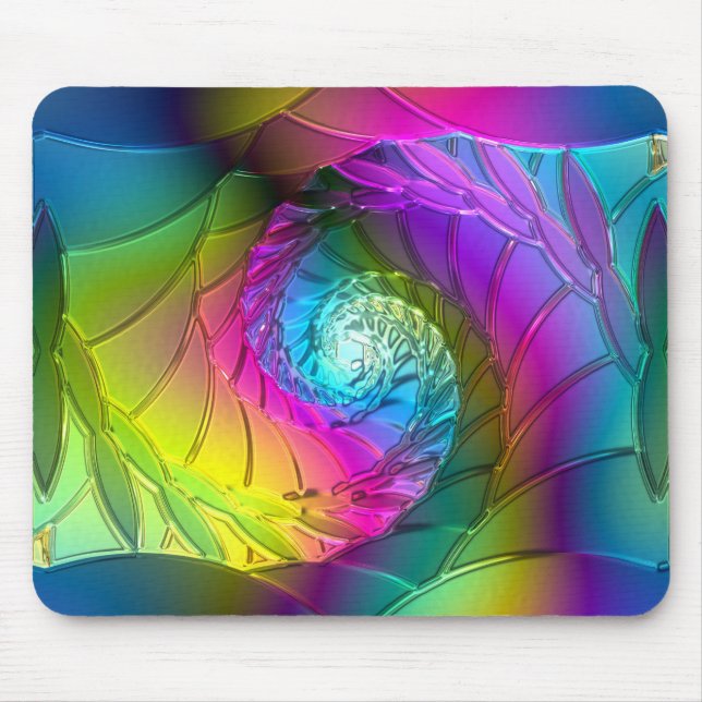 Lotus Pattern Glass Art 2A Mousepad (Front)