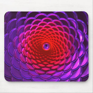 Lotus Pattern Glass Art 3A Mousepad