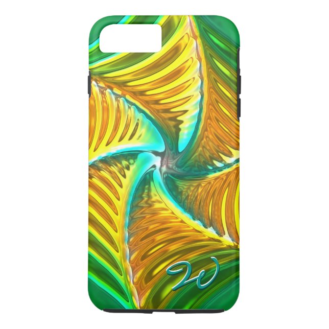 Lotus Pattern Glass Art 5B iPhone 7 Case (Back)