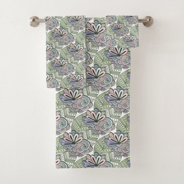Lotus Pattern towel set (Insitu)