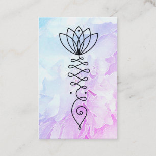 *** Lotus Peony Heart Nirvana Massage Reiki Yoga Business Card