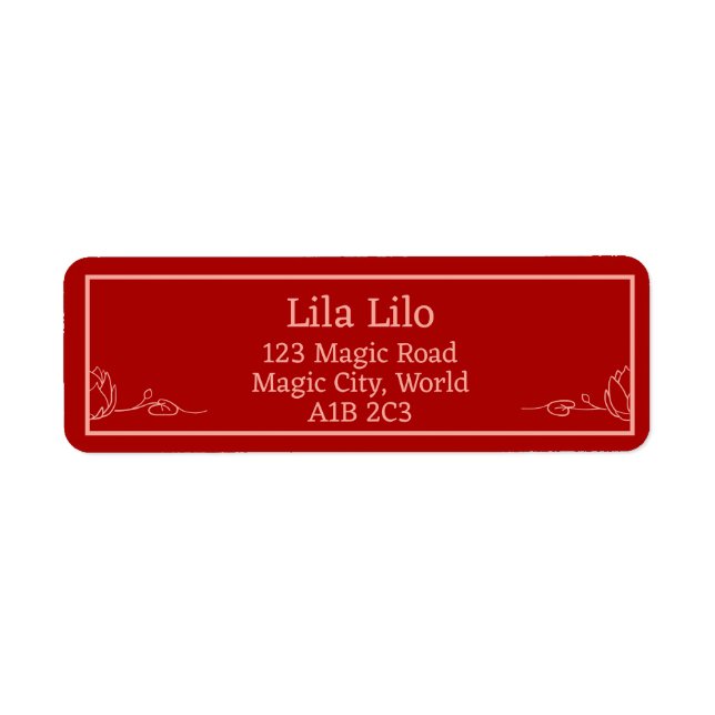 Lotus Personalized Return Address Label (Front)