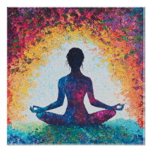 Lotus Pose Glossy Poster: Serenity in Bloom