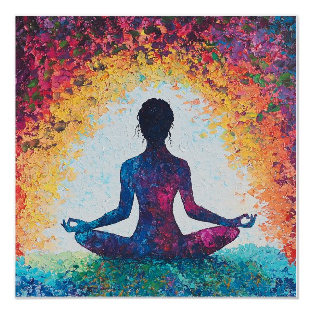 Lotus Pose Glossy Poster: Serenity in Bloom Poster (Front)