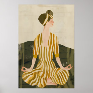 Lotus Pose Poster - Meditative Printable for Her