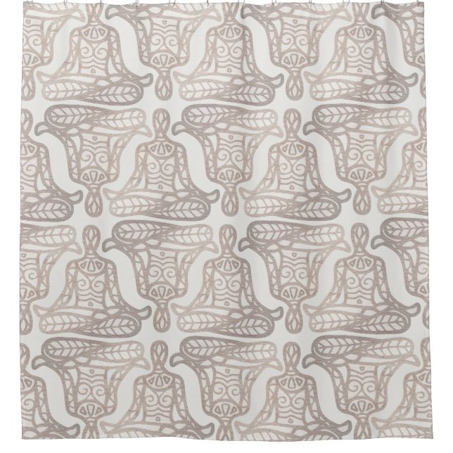 lotus pose shower curtain (Front)