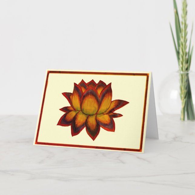Lotus Red Tones Card (Front)