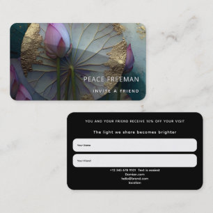 Lotus Reverie Lotus Flower Design Business Card