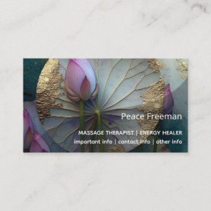 Lotus Reverie Lotus Flower Design Business Card