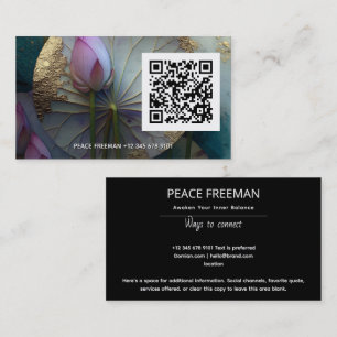 Lotus Reverie   Lotus Flower Design Business Card