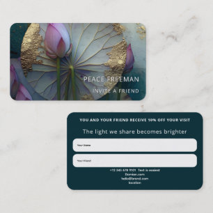 Lotus Reverie Lotus Flower Design Business Card