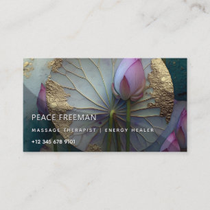 Lotus Reverie Lotus Flower Design Business Card
