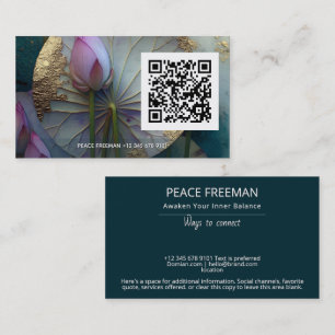 Lotus Reverie Lotus Flower Design Business Card