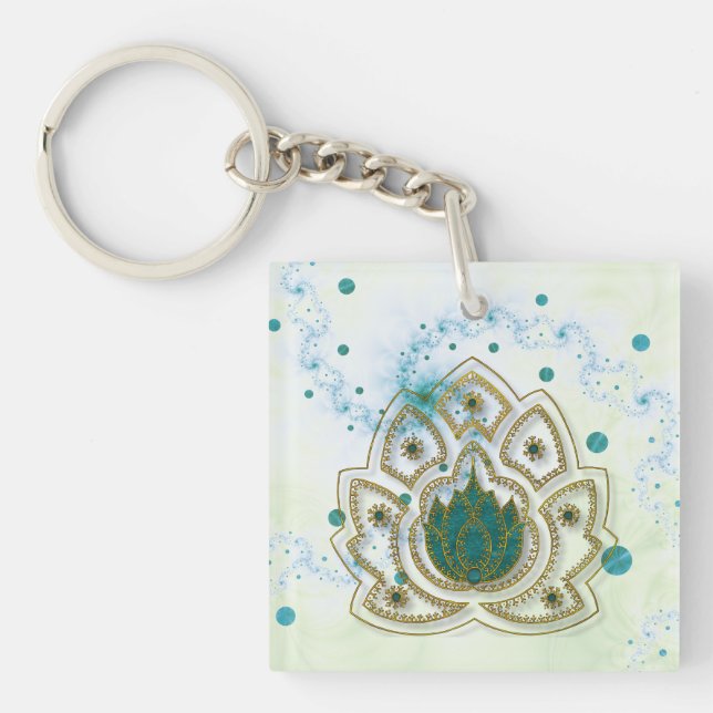 Lotus Rising Key Ring (Front)