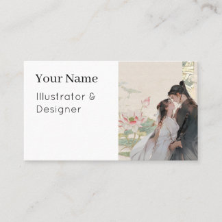 Lotus Romance: Eternal Love in Hanfu Business Card