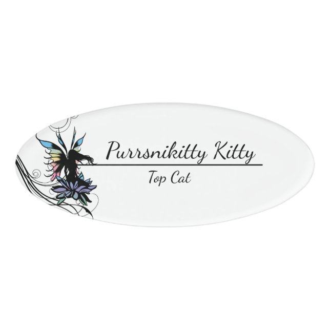 Lotus Shadow Fairy Name Tag (Front)