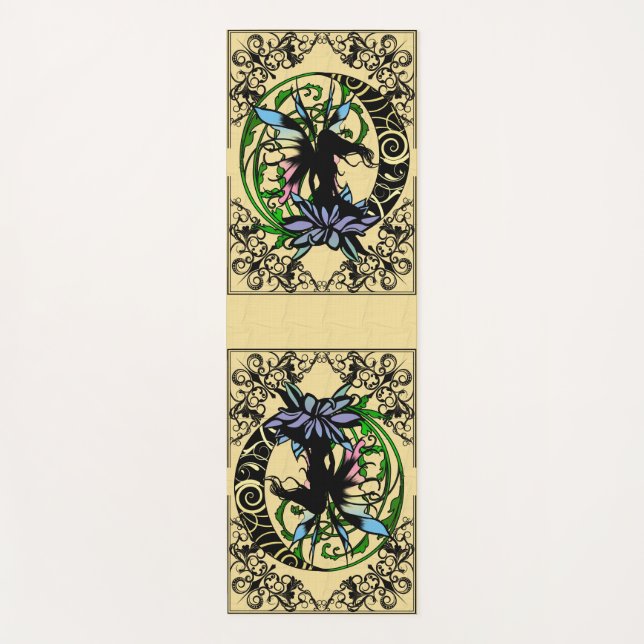 Lotus Shadow Fairy Yoga Mat (Front)