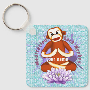 Lotus Sock Monkey  Keychain