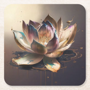 Lotus Square Paper Coaster