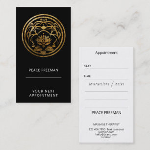 Lotus Stillness Golden Mandala Design Business Card