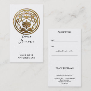Lotus Stillness Golden Mandala Design Business Card