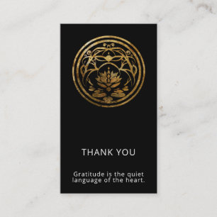 Lotus Stillness Golden Mandala Design Business Card