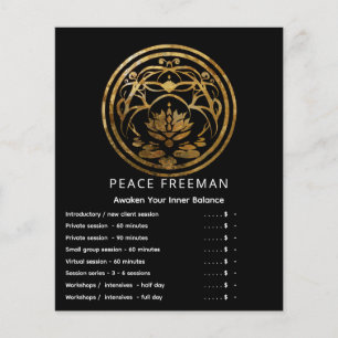 Lotus Stillness   Golden Mandala Design Flyer