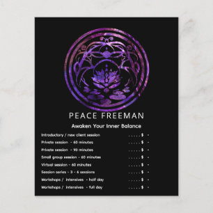 Lotus Stillness Purple Mandala Design Flyer