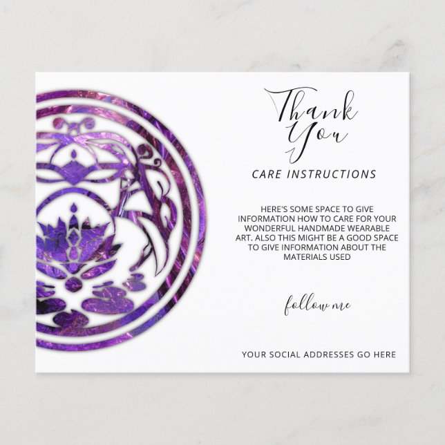 Lotus Stillness | Purple Mandala Design Flyer (Front)