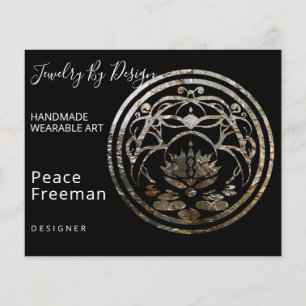 Lotus Stillness Silver Mandala Design Flyer