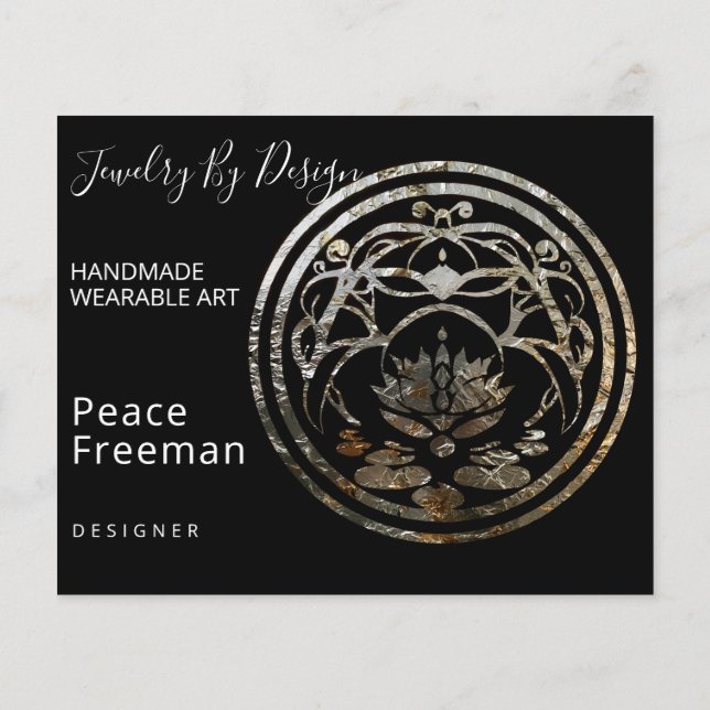 Lotus Stillness | Silver Mandala Design Flyer (Back)