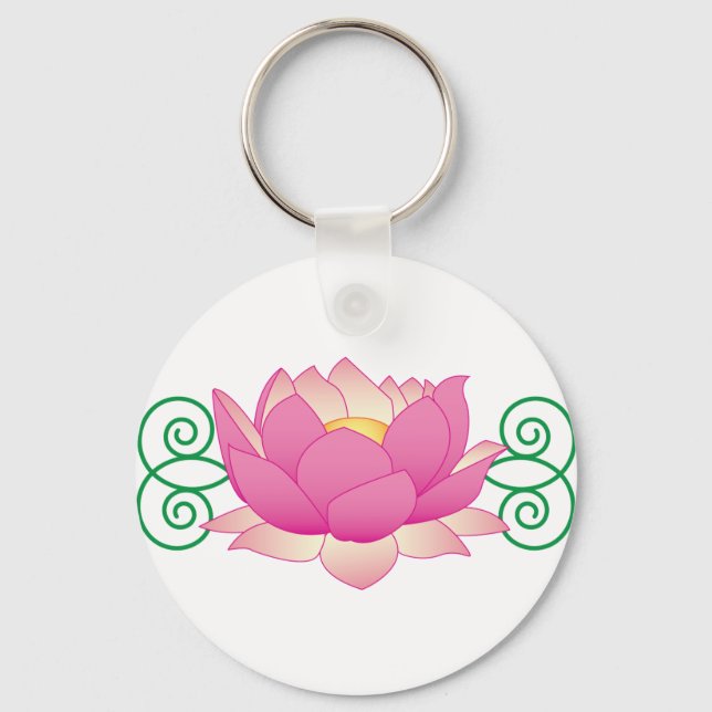 Lotus Swirl Key Ring (Front)