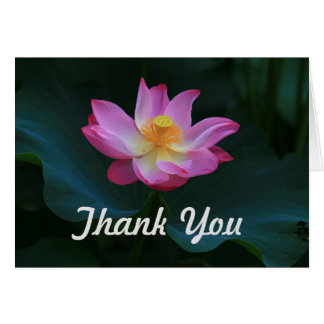 Lotus Thank You Card, Horizontal