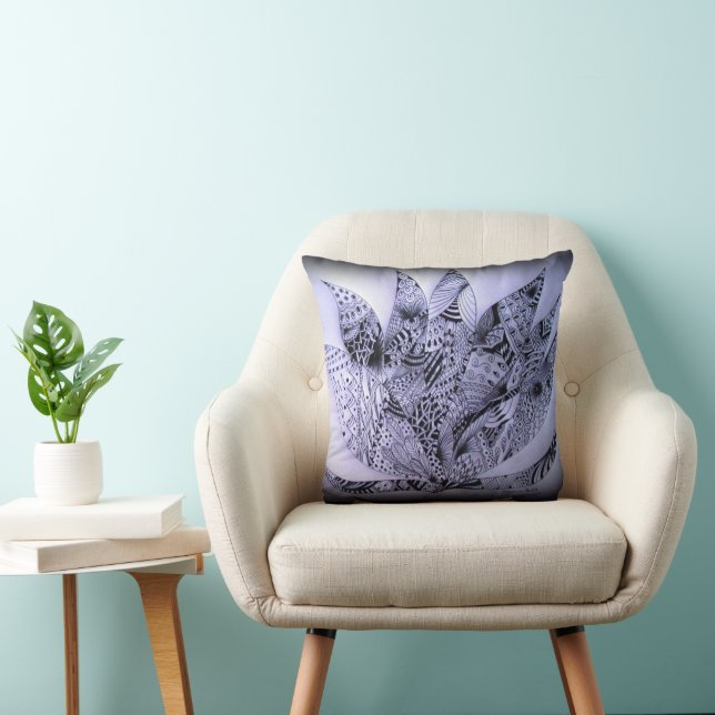 Lotus Throw Pillow (Chair)